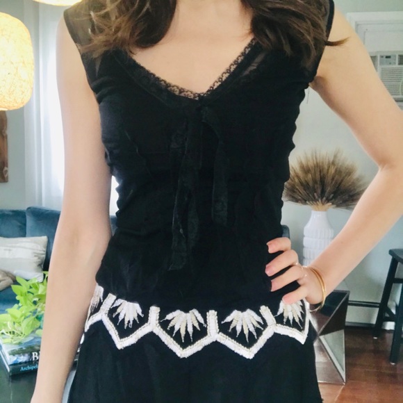 Basil & Maude BoHo Lace Blouse and Skirt Set - Picture 3 of 7